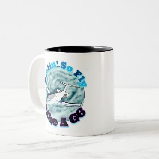 Fliegen wie ein G6 Zweifarbige Tasse (Vorderseite Links)