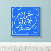 Fliegen wie ein Vogel Leinwanddruck (Insitu (Holzboden))