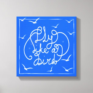 Fliegen wie ein Vogel Leinwanddruck