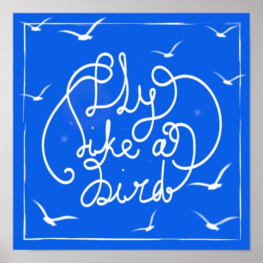 Fliegen wie ein Vogel Poster (Vorne)