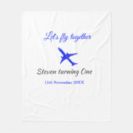 Fliegen wir mal zusammen, zum ersten Geburtstag Fl Fleecedecke