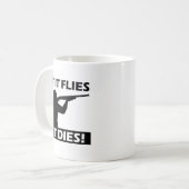 Fliegen-Würfel-lustige Tasse (Vorderseite Links)