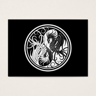 Fliegen Yin Yang Drachen - Schwarzweiss