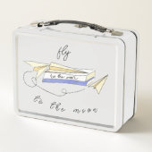 Fliegen zum Mond Metall Brotdose (Rückseite)