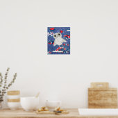 Fliegen zum Mond Poster (Küche)