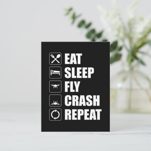 Fliegenabsturz: Wiederholung des Pilotprogramms fü Postkarte (Stehend Vorderseite)