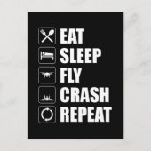 Fliegenabsturz: Wiederholung des Pilotprogramms fü Postkarte (Vorderseite)