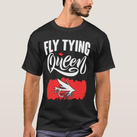 Fliegenbindekönigin Fischbindender Fischer Fischer T-Shirt (Vorderseite)
