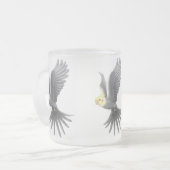 Fliegencockatiel-Tasse Mattglastasse (Vorderseite Links)