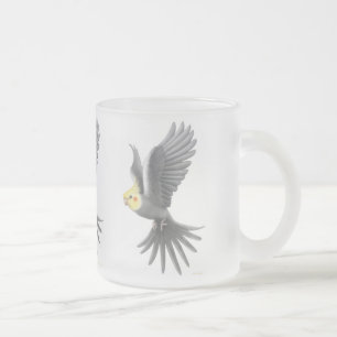 Fliegencockatiel-Tasse Mattglastasse