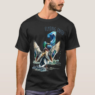 Fliegend in 1 Entenjagd 1. Geburtstagsfeier 1 Ja T-Shirt