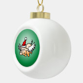 Fliegend Weihnachts-Keramik Ball Ornament (Rechts)