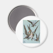 Fliegende Affen Farbe Magnet (Vorderseite/Rückseite)