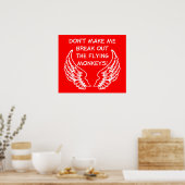 Fliegende Affen Funny Poster Spaß (Küche)