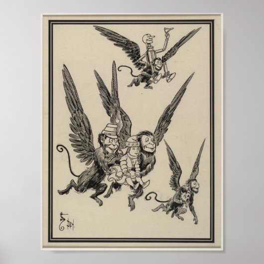 Fliegende Affen Poster (Vorne)