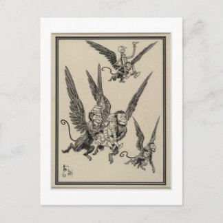 Fliegende Affen Postkarte