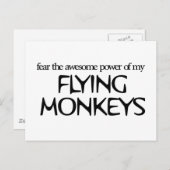 Fliegende Affen Postkarte (Vorne/Hinten)