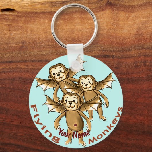 Fliegende Affen Schlüsselanhänger (Vorderseite)