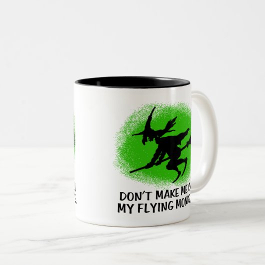 Fliegende Affen Zweifarbige Tasse (VorderseiteRechts)