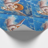 FLIEGENDE ANGEL IN BLAUEN CHRISTMAS JOACE PEACE LI GESCHENKPAPIER (Ecke)