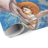 FLIEGENDE ANGEL IN BLAUEN CHRISTMAS JOACE PEACE LI GESCHENKPAPIER (Rolleneckpunkt)