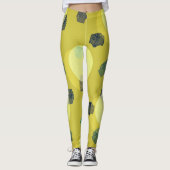Fliegende Bücher in Grün Leggings (Vorderseite)