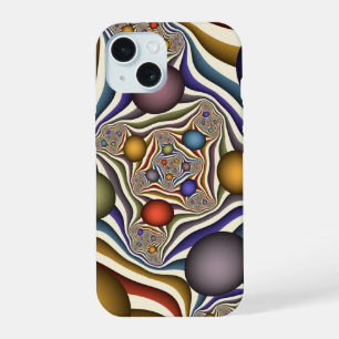 Fliegende bunte moderne abstrakte Fraktalkunst iPhone 15 Hülle