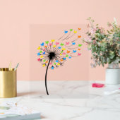 Fliegende bunte Vögel Löwenzahn-Fluss Acrylschild (Hochzeit)