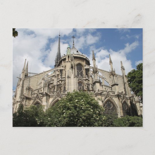 Fliegende Buttress Spires Towers, Notre Dame Cathe Postkarte (Vorderseite)