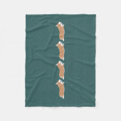 Fliegende Corgis Fleece-Decke Fleecedecke (Vorderseite)