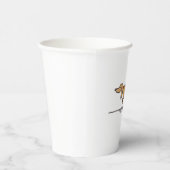 Fliegende Dackel braune Papiertassen Pappbecher (Rechts)