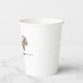 Fliegende Dackel braune Papiertassen Pappbecher (Links)