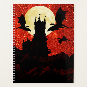 Fliegende Drachen, Klippenschloss, Vollmond, Planer