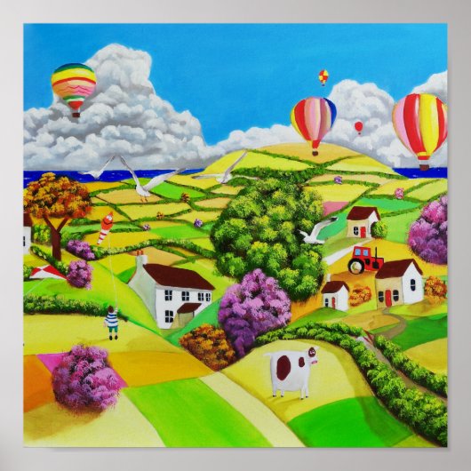 Fliegende Drachen Poster (Vorne)