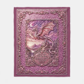 Fliegende Drachen-Rosa, während du schläfst, 3D-Ef Fleecedecke (Vorderseite)
