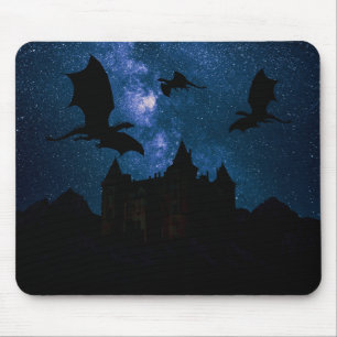 Fliegende Drachen, sternenklares Mousepad