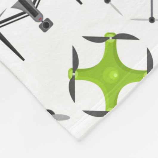 Fliegende Drohnen Fleecedecke (Ecke)