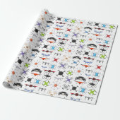 Fliegende Drohnen Geschenkpapier (Ungerollt)