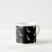 Fliegende Eichhörnchen Druckmuster Vintage Eichhör Espressotasse (Vorderseite Rechts)