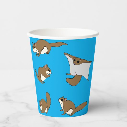 Fliegende Eichhörnchen Pappbecher (Vorderseite)