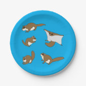 Fliegende Eichhörnchen Pappteller (Vorderseite)