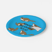 Fliegende Eichhörnchen zum Geburtstag Pappteller (Schrägansicht)