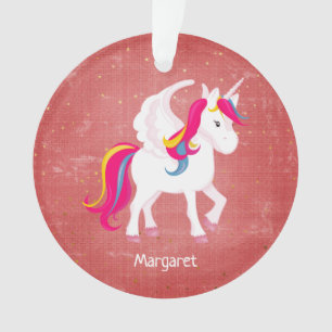 Fliegende Einhorn-Individuelle Name Jahr Sake-Ster Ornament