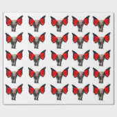 Fliegende Elefanten Wrapping Paper Geschenkpapier (Flach)