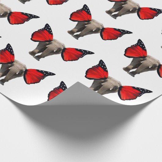 Fliegende Elefanten Wrapping Paper Geschenkpapier (Ecke)