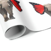 Fliegende Elefanten Wrapping Paper Geschenkpapier (Rolleneckpunkt)