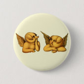 Fliegende Engel Schweine mit Flügeln Fantasy Anima Button (Vorderseite)