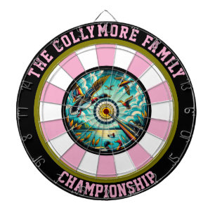 Fliegende Enten - eine schöne Landschaft Dartscheibe