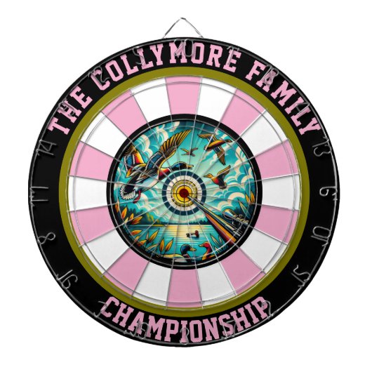 Fliegende Enten - eine schöne Landschaft Dartscheibe (vorne)