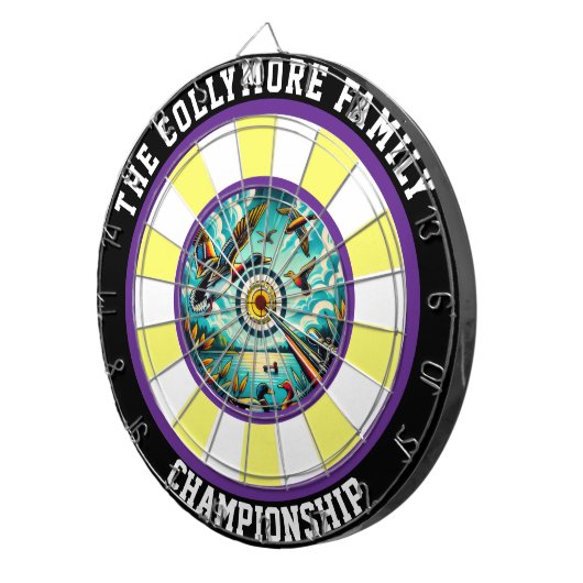 Fliegende Enten Rustikale Wanddekoration Dartscheibe (Vorderseite rechts)